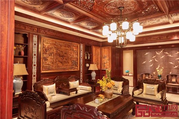 木緣紅木高端私人定制樣板間——客廳空間一角 木緣紅木高端私人定制樣板間——客廳空間一角