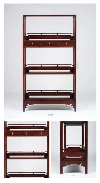 區(qū)氏家具 弓字圍欄架格 小葉紫檀 長:108cm 寬:40cm 高:196cm A Zitan DISPLAY SHELF 區(qū)氏家具 弓字圍欄架格 小葉紫檀 長:108cm 寬:40cm 高:196cm A Zitan DISPLAY SHELF