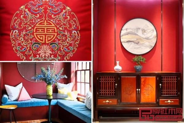 濃郁醉人的森巴紅,綻放誘人的古典魅力(左上-秀飾坊供圖、右-印巷森刻供圖) 濃郁醉人的森巴紅,綻放誘人的古典魅力(左上-秀飾坊供圖、右-印巷森刻供圖)