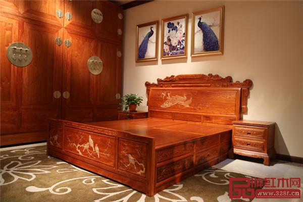 傳天匠大果紫檀1.8大床