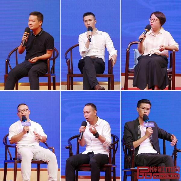 中山職業(yè)技術(shù)學(xué)院紅木家居學(xué)院執(zhí)行院長、博士潘質(zhì)洪,廣東省新中式家具設(shè)計工程技術(shù)研究中心主任陳振益,華南農(nóng)業(yè)大學(xué)研究生導(dǎo)師郭瓊,深圳觀硯設(shè)計創(chuàng)始人李玩想,善者文化中式設(shè)計創(chuàng)意總監(jiān)關(guān)俊銘,司設(shè)房、軟裝視界聯(lián)合創(chuàng)始人黃盼帶來精彩分享 中山職業(yè)技術(shù)學(xué)院紅木家居學(xué)院執(zhí)行院長、博士潘質(zhì)洪,廣東省新中式家具設(shè)計工程技術(shù)研究中心主任陳振益,華南農(nóng)業(yè)大學(xué)研究生導(dǎo)師郭瓊,深圳觀硯設(shè)計創(chuàng)始人李玩想,善者文化中式設(shè)計創(chuàng)意總監(jiān)關(guān)俊銘,司設(shè)房、軟裝視界聯(lián)合創(chuàng)始人黃盼帶來精彩分享