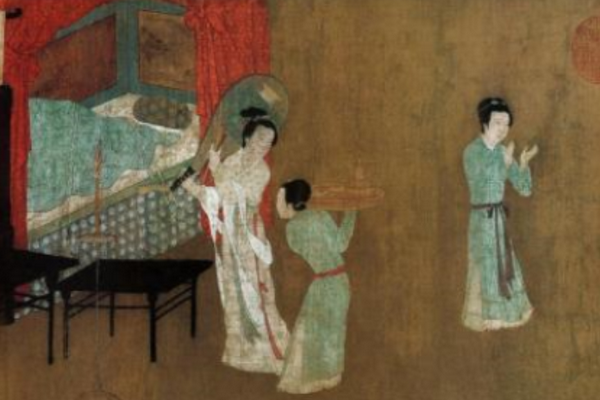 《韓熙載夜宴圖》中的架子床 《韓熙載夜宴圖》中的架子床