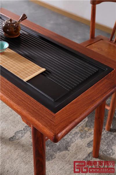森木家具刺猬紫檀茶桌烏金石茶盤 森木家具刺猬紫檀茶桌烏金石茶盤