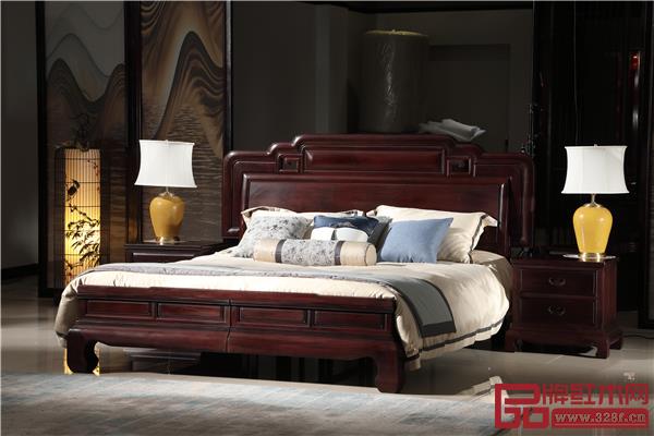 喜迎紅紅木:絨毛黃檀大床 喜迎紅紅木:絨毛黃檀大床