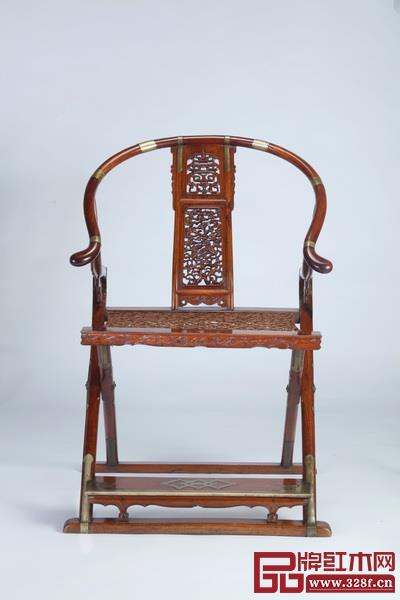 黃花梨麒麟紋交椅 黃花梨麒麟紋交椅