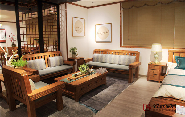 致遠(yuǎn)老榆木客廳家具