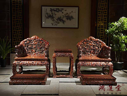 中山大紅酸枝紅木品牌鴻運(yùn)堂告訴你選家具要“六”加“十”