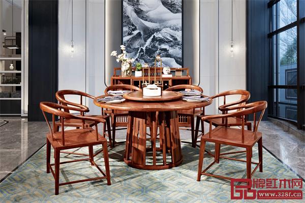 圖1 《悅幾圓餐臺》整體造型簡約自然,百搭耐看 圖1 《悅幾圓餐臺》整體造型簡約自然,百搭耐看