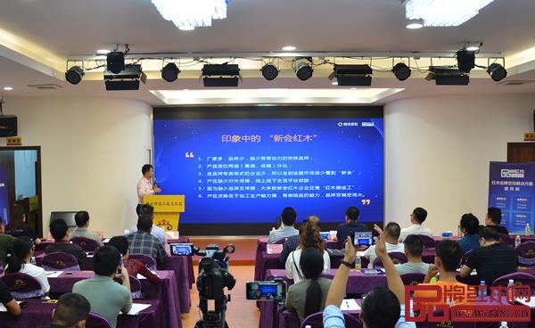 林偉華會長為與會人員分析新會紅木產區(qū)的“現狀”特點