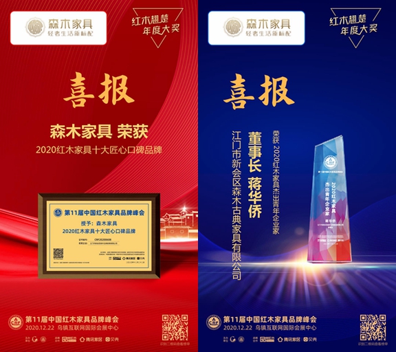 榮獲“2020紅木家具十大匠心口碑品牌”,董事長蔣華僑榮獲“2020紅木家具杰出青年企業(yè)家” 榮獲“2020紅木家具十大匠心口碑品牌”,董事長蔣華僑榮獲“2020紅木家具杰出青年企業(yè)家”