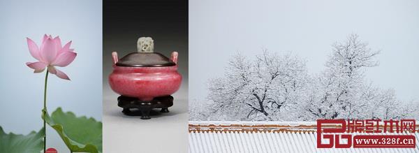 清代《芙蓉石雙耳三足爐》 清代《芙蓉石雙耳三足爐》