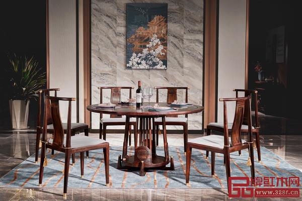 閑適紅木《觀日圓臺》