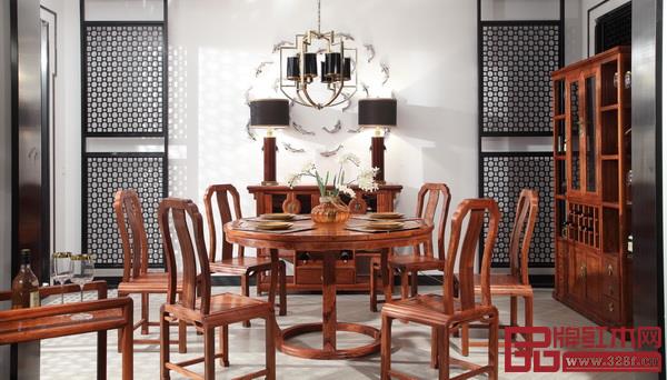 居典紅木《尚結(jié)圓餐臺》