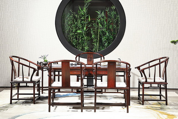 巧奪天工紅木：明式圓包圓茶臺(tái)