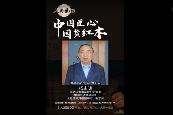 國務(wù)院參事室特約研究員楊志明為《大國匠心》欄目打Call