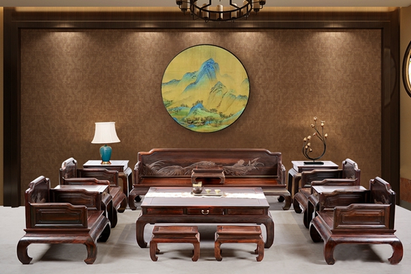 國(guó)方家居《大紅酸枝荷趣沙發(fā)》 國(guó)方家居《大紅酸枝荷趣沙發(fā)》