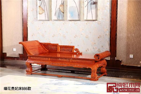 華行紅木:緬花貴妃床B47款 華行紅木:緬花貴妃床B47款
