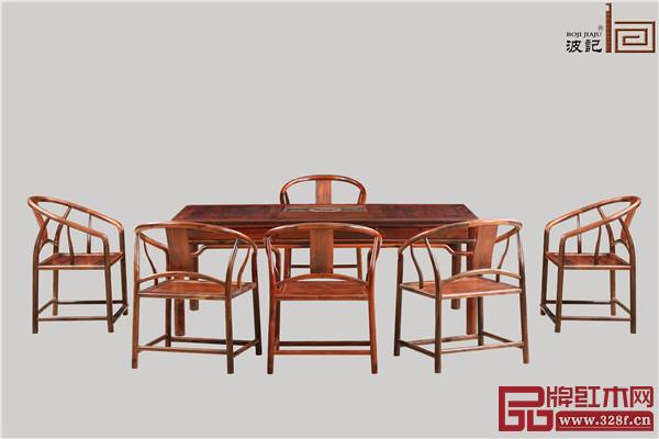 波記家具:2米新明式茶臺7件套 波記家具:2米新明式茶臺7件套