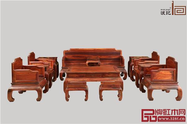 波記家具：明式獨(dú)板沙發(fā)13件套