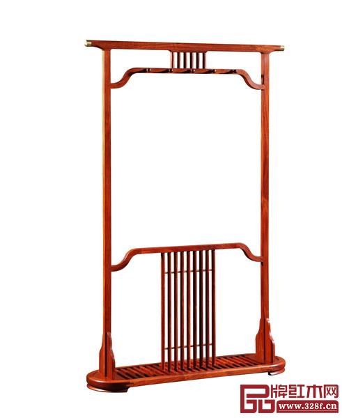 國(guó)壽紅木軒逸衣帽架 國(guó)壽紅木軒逸衣帽架