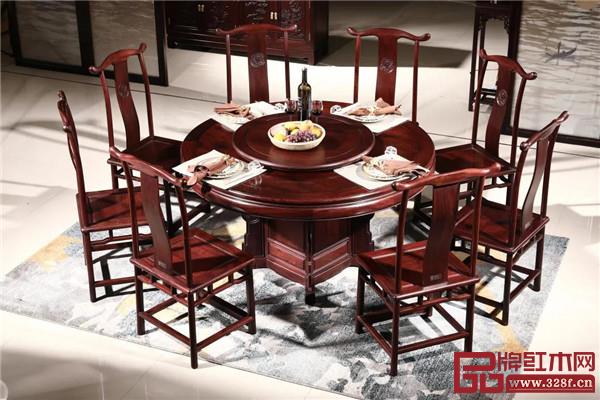 喜迎紅紅木:明式圓桌 喜迎紅紅木:明式圓桌