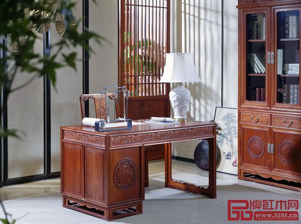 國壽紅木《唐風(fēng)書臺》 國壽紅木《唐風(fēng)書臺》