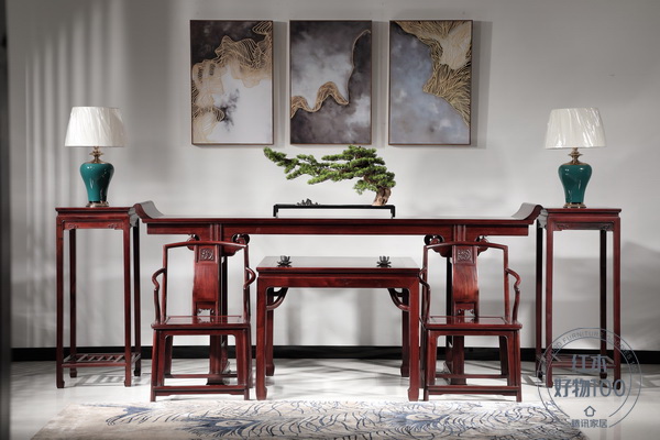 ↑喜迎紅紅木——禪意中堂 ↑喜迎紅紅木——禪意中堂