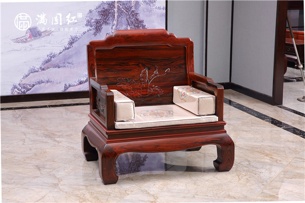 滿圓紅微凹黃檀家具，演繹東方美學