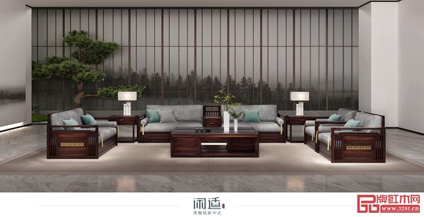 閑適紅木2021黑酸枝新中式新品《閑云沙發(fā)》 閑適紅木2021黑酸枝新中式新品《閑云沙發(fā)》