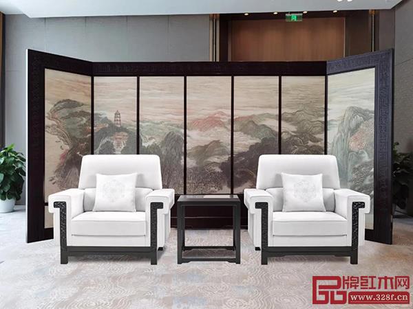 接待沙發(fā)和絹畫屏風(fēng) 接待沙發(fā)和絹畫屏風(fēng)