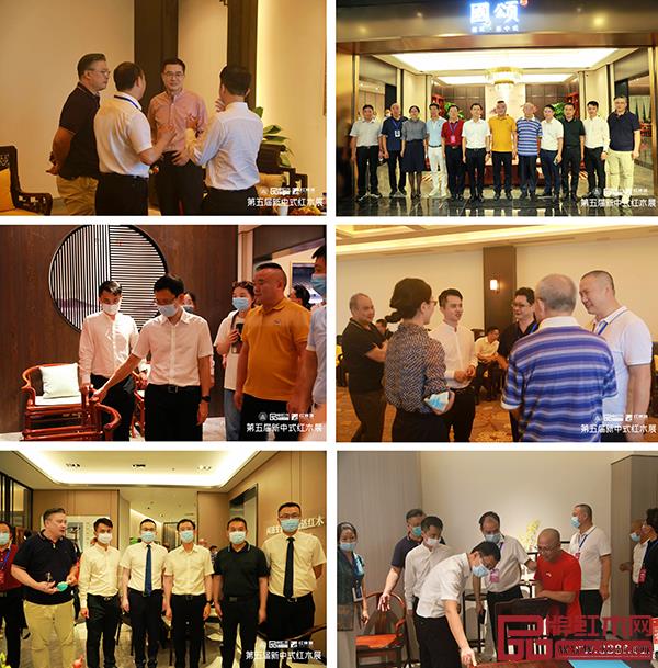 林偉華會長與領導專家共同參觀紅木品牌展廳 林偉華會長與領導專家共同參觀紅木品牌展廳