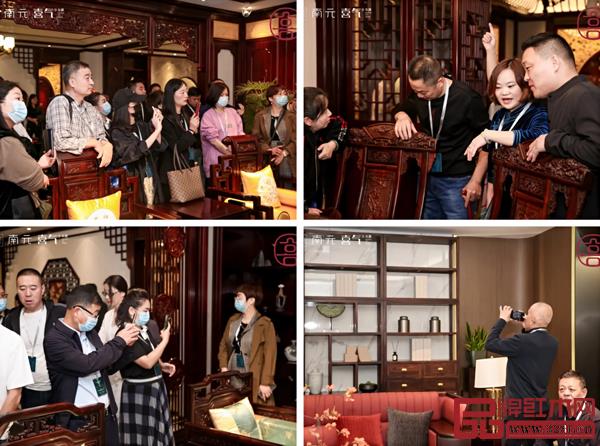 全體經(jīng)銷商家人乘坐專車首先來到蘇陽紅展廳參觀蘇陽紅紅木產(chǎn)品和南元系列產(chǎn)品 全體經(jīng)銷商家人乘坐專車首先來到蘇陽紅展廳參觀蘇陽紅紅木產(chǎn)品和南元系列產(chǎn)品