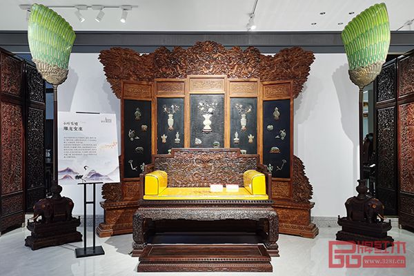 波記紫檀館印度小葉紫檀《雕龍寶座》 波記紫檀館印度小葉紫檀《雕龍寶座》