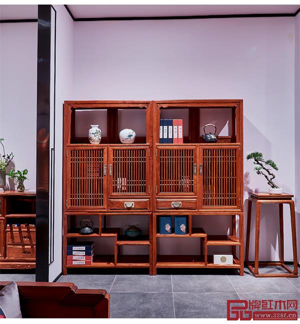 王木匠緬甸花梨新中式書柜 王木匠緬甸花梨新中式書柜