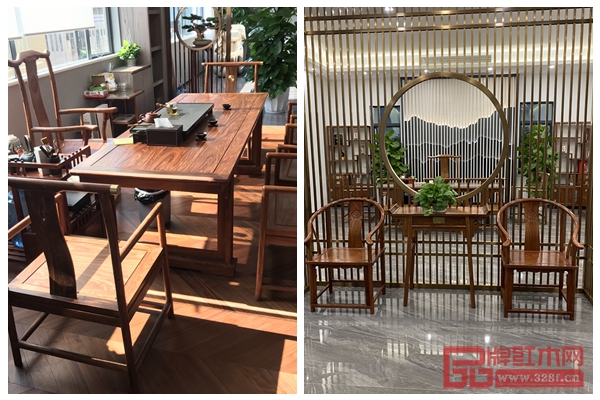 天工坊紅木與茶業(yè)跨界合作打造的茶空間沉浸式體驗(yàn)