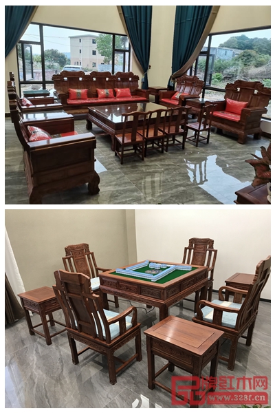 天工坊紅木的客廳、休閑區(qū)紅木沉浸式體驗(yàn)空間