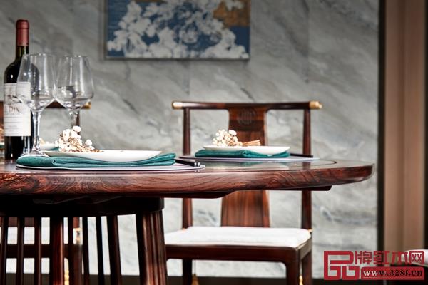 黑酸枝新中式·閑適紅木《觀日圓臺》 黑酸枝新中式·閑適紅木《觀日圓臺》