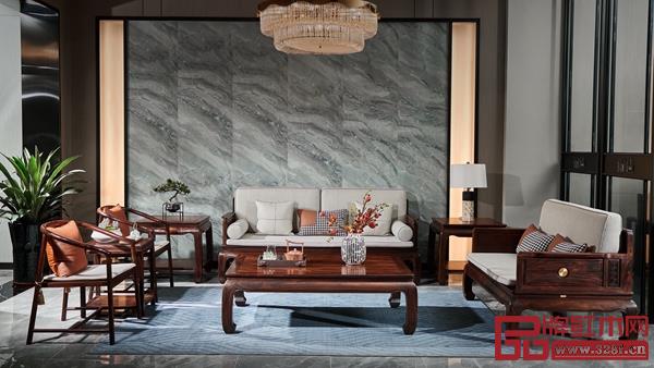 黑酸枝新中式·閑適紅木《閑來沙發(fā)》 黑酸枝新中式·閑適紅木《閑來沙發(fā)》