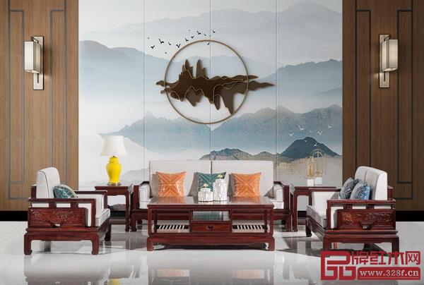 喜迎紅紅木——山水江南沙發(fā) 喜迎紅紅木——山水江南沙發(fā)