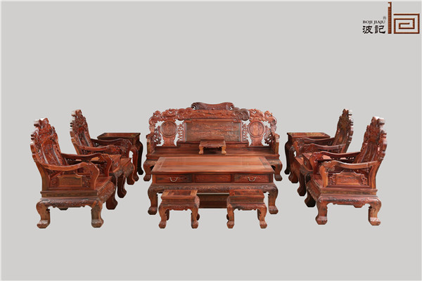 波記家具精美大紅酸枝家具，豐盈生活藝術(shù)空間