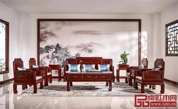 巧奪天工紅木805四季常青沙發(fā)