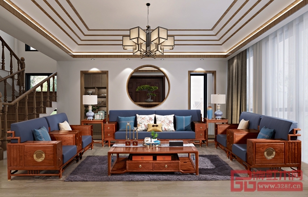 居典紅木刺猬紫檀新中式《悅幾千禧沙發(fā)》 居典紅木刺猬紫檀新中式《悅幾千禧沙發(fā)》