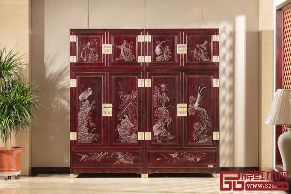 巧奪天工紅木《榮華富貴頂箱柜》 巧奪天工紅木《榮華富貴頂箱柜》