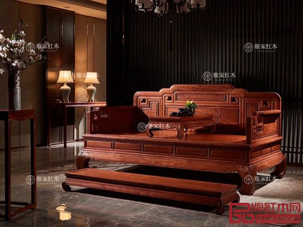 雅宋紅木:春下羅漢床 雅宋紅木:春下羅漢床