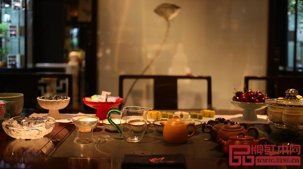 泰和園，茶桌布置