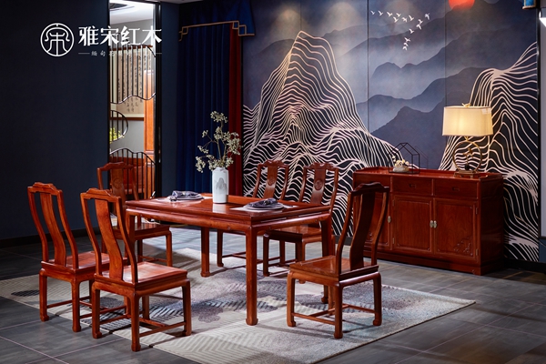 紅木好物100|雅宋紅木《明月方餐臺》，散發(fā)雅致的煙火氣