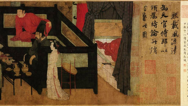 《韓熙載夜宴圖》架子床