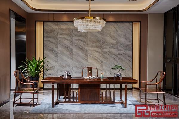 閑適紅木·黑酸枝新中式《上水茶臺》 閑適紅木·黑酸枝新中式《上水茶臺》