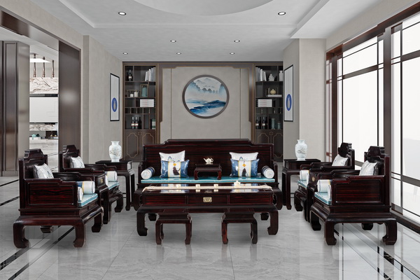 天勤紅木子品牌“勤源”條紋烏木家具《羅漢寶座沙發(fā)》 天勤紅木子品牌“勤源”條紋烏木家具《羅漢寶座沙發(fā)》