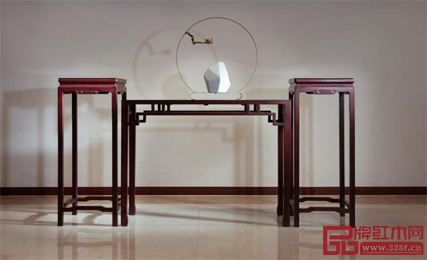 中信紅木-如意條案高花幾 中信紅木-如意條案高花幾